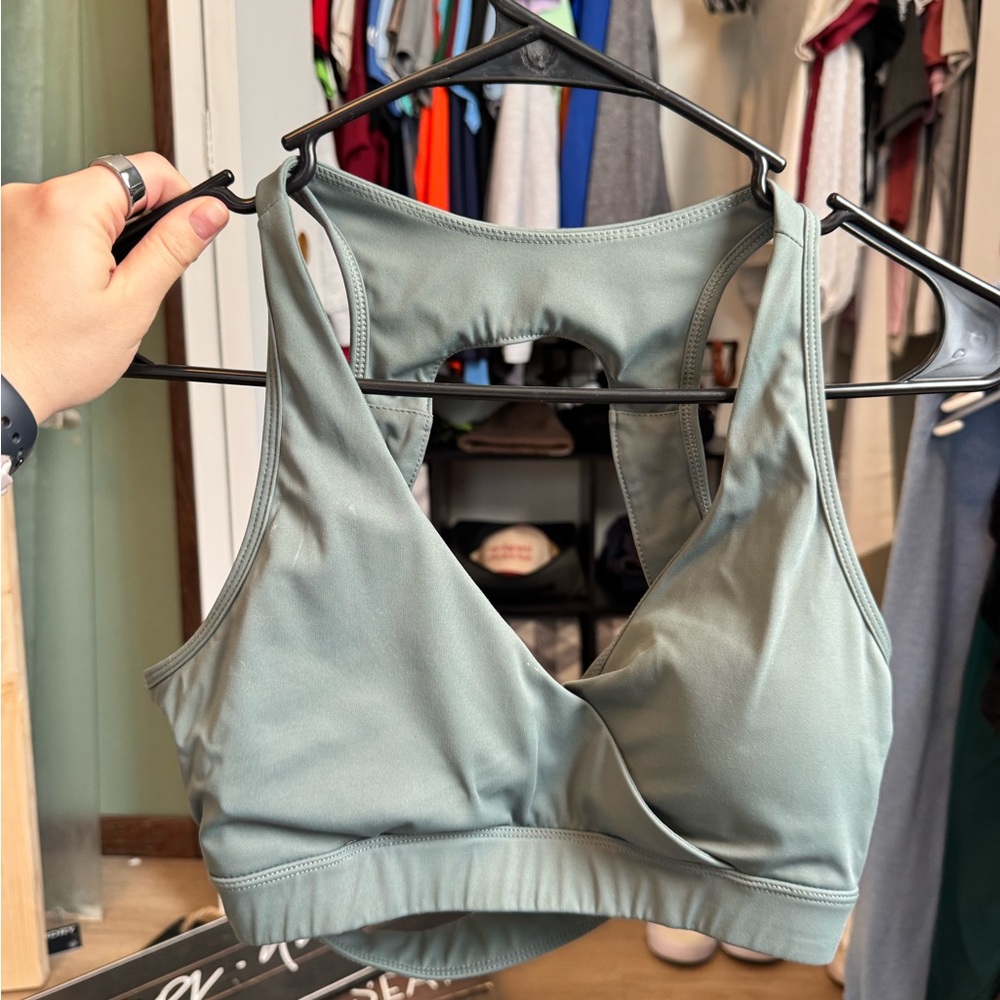 Women's Sage Green Sports Bra